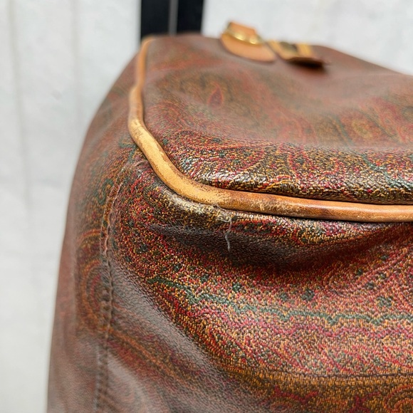 Etro Milano Brown Paisley duffle Travel Bag - Picture 8 of 16
